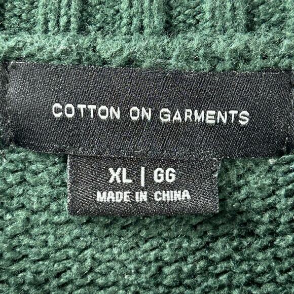 Cotton On‎ Box Fit Crew Knit Sweater Men's Size XL Recycled Sustainable Striped - Picture 3 of 5